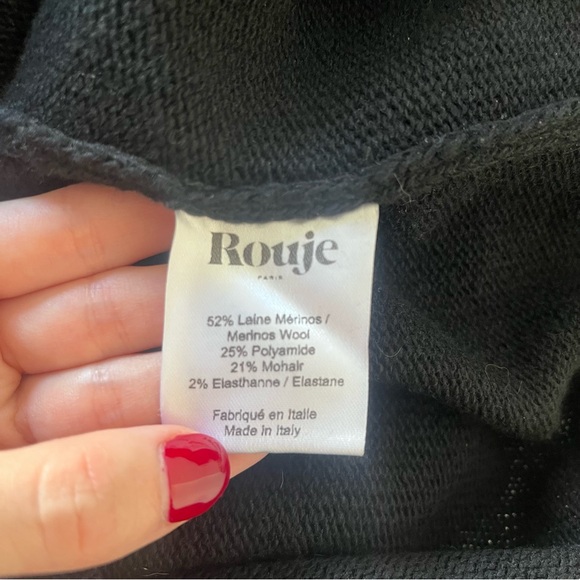 Rouje Paris Cody Sweater Dress Black Size EU 34 - Picture 10 of 11